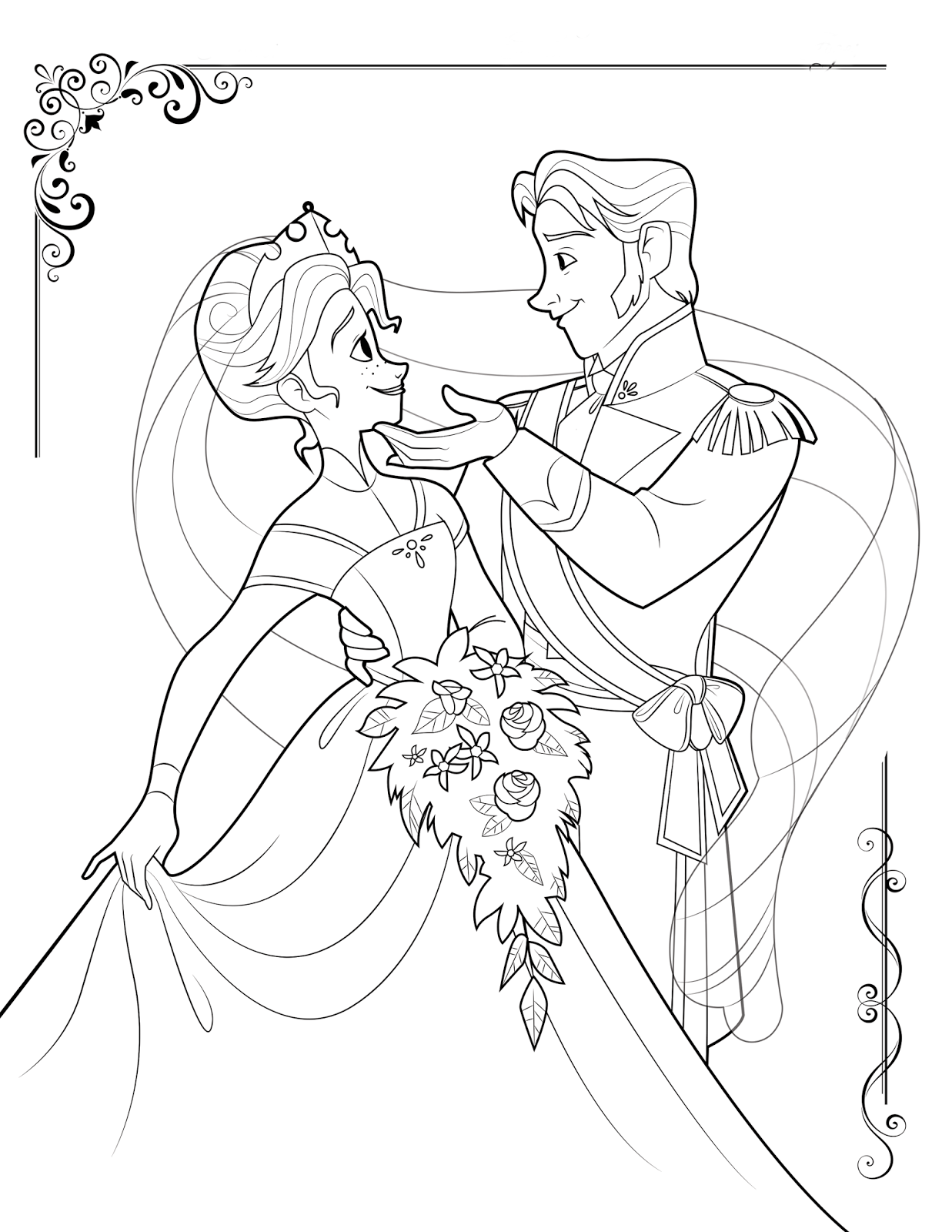 Free printable frozen coloring pages for kids