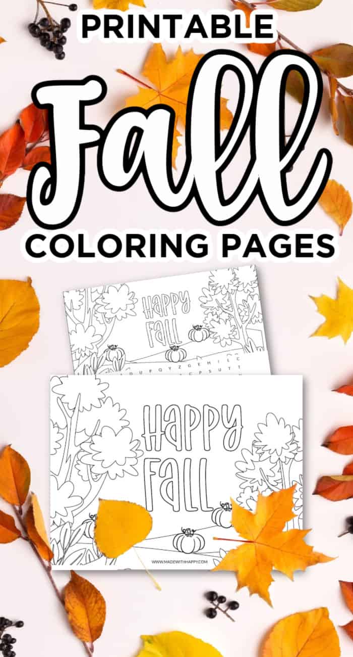 Free printable fall coloring pages and word search