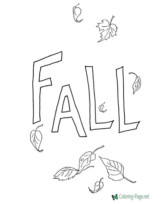 Fall coloring pages