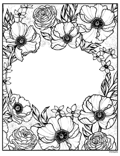 Plants trees flowers free coloring pages