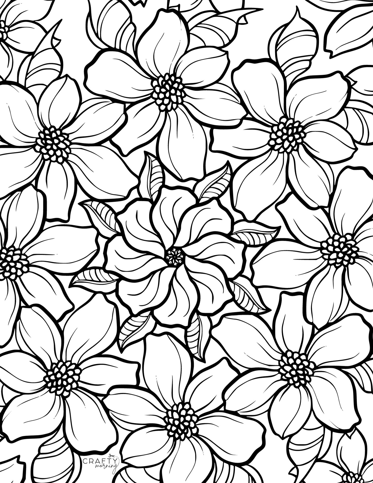 Flower coloring pages to print