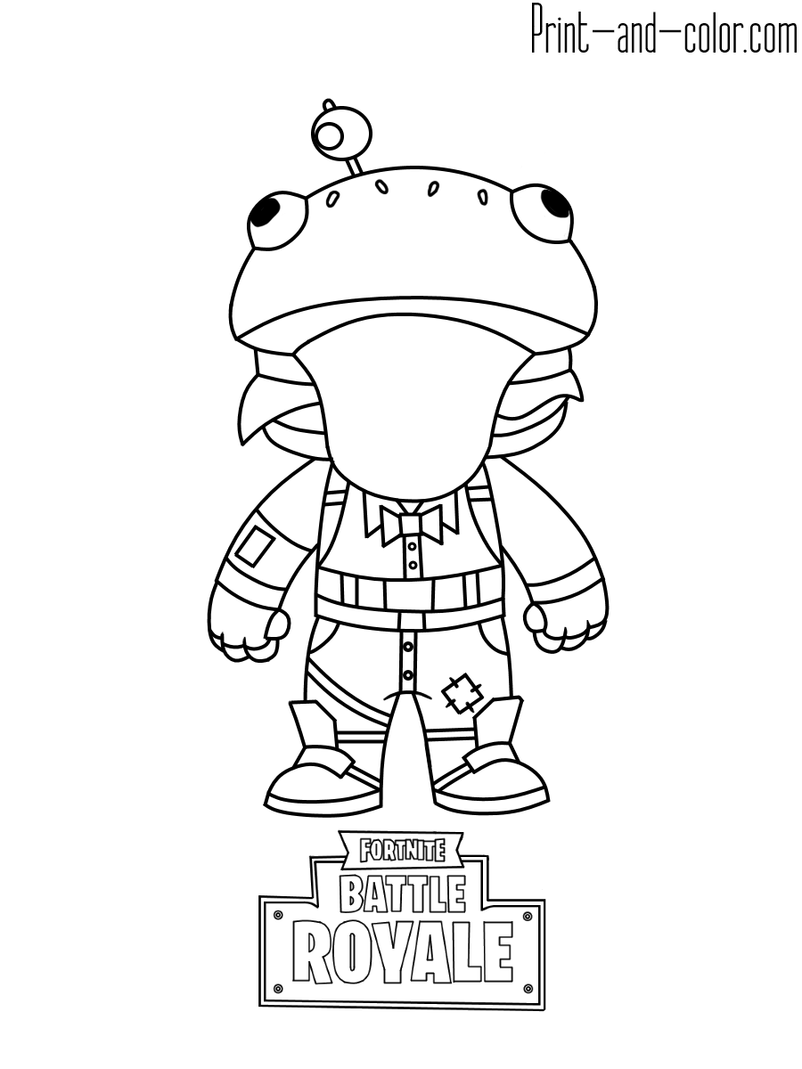 Fortnite coloring pages print and color