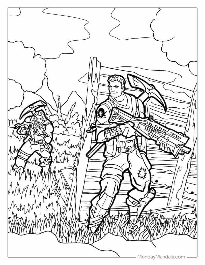 Fortnite coloring pages free pdf printables