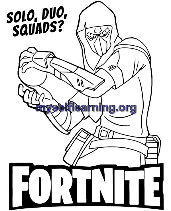 Fortnite coloring sheet instant download