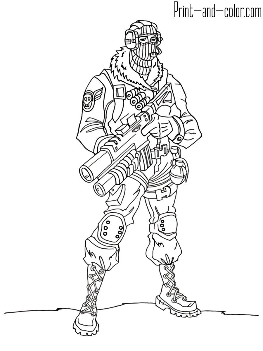 Fortnite coloring pages print and color