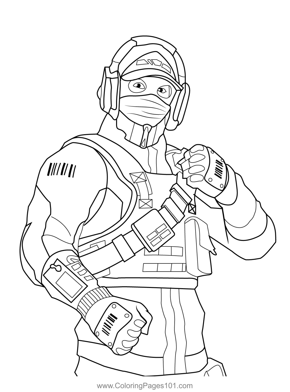 Reflex fortnite coloring page for kids