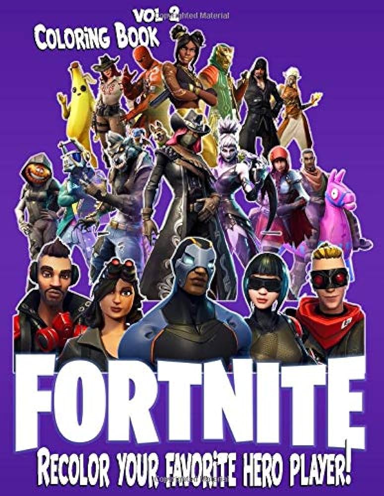 Fortnite coloring book vol recolor your favorite hero player coloring fortnite games caracter to get creative whit your avatare this fortnite print and coloring book special edition publishing