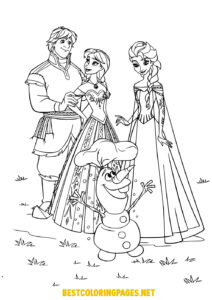 Frozen coloring pages