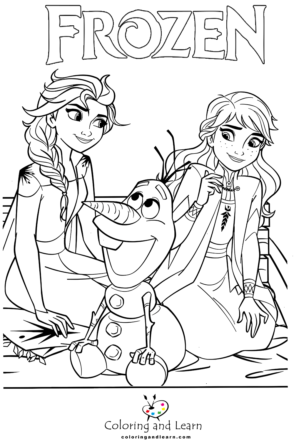 Frozen coloring pages