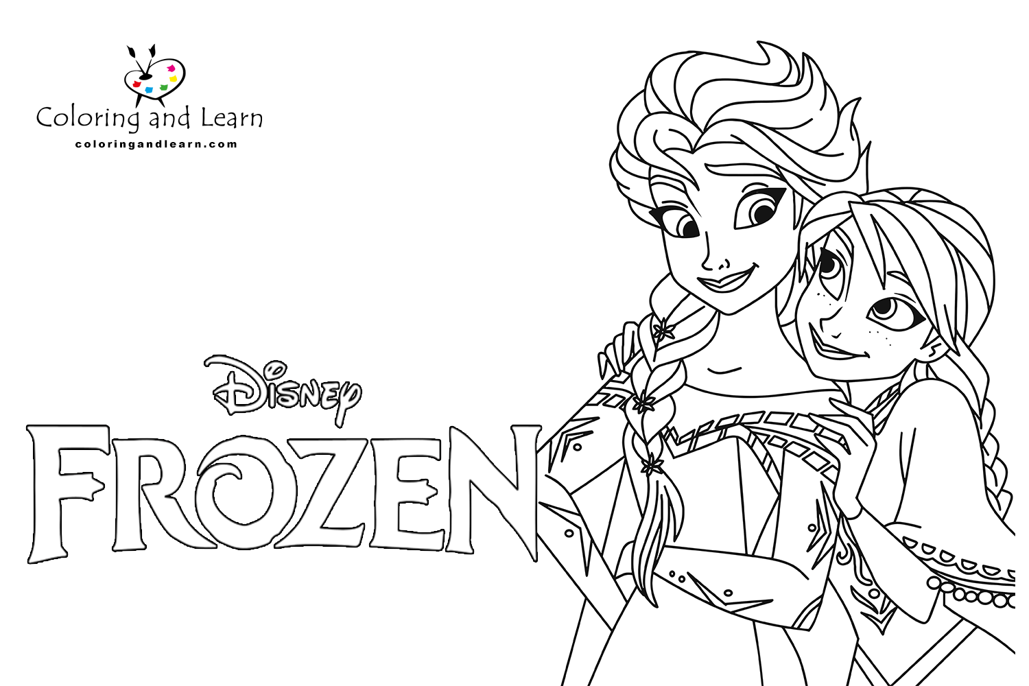 Frozen coloring pages