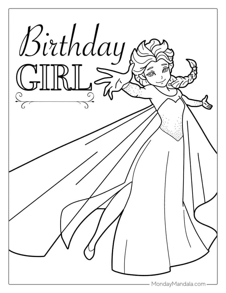 Elsa coloring pages free pdf printables