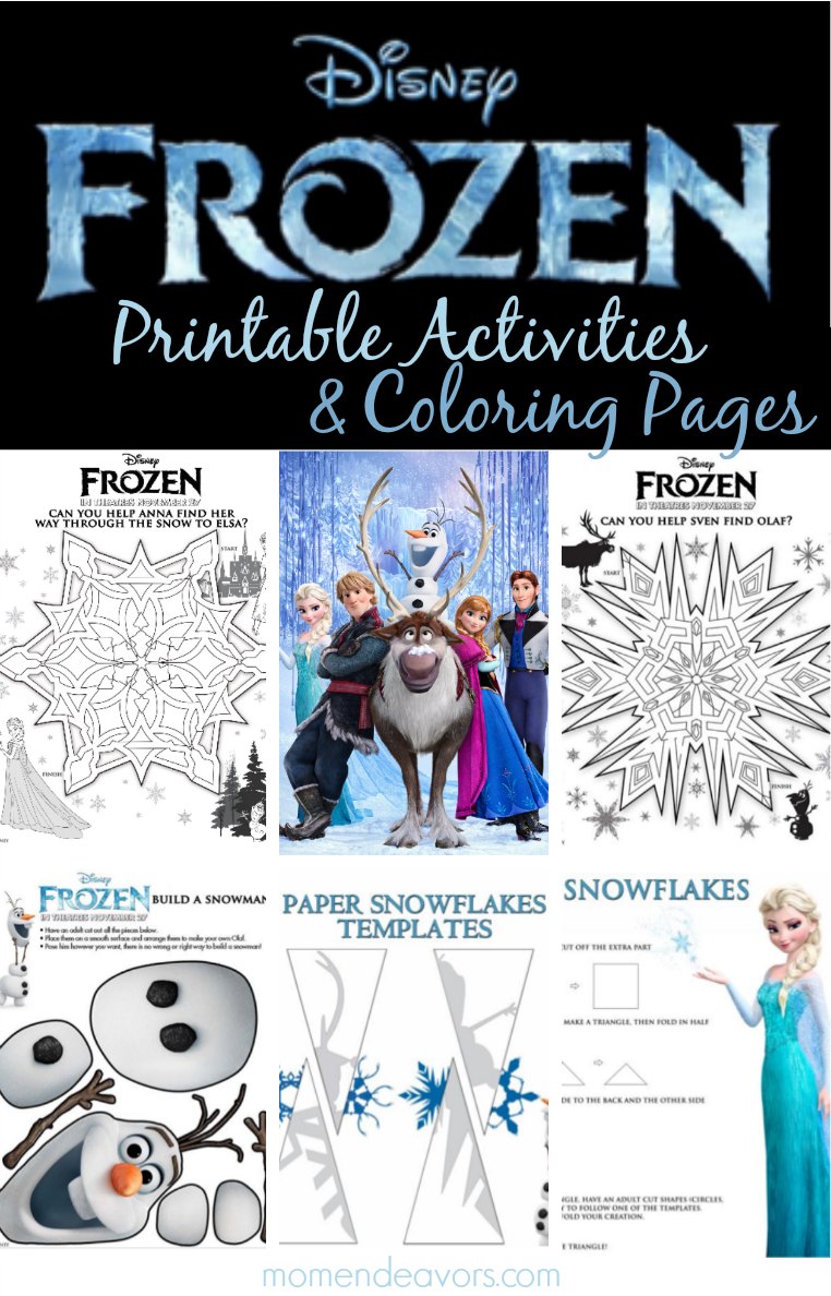 Disney frozen printable activities coloring pages