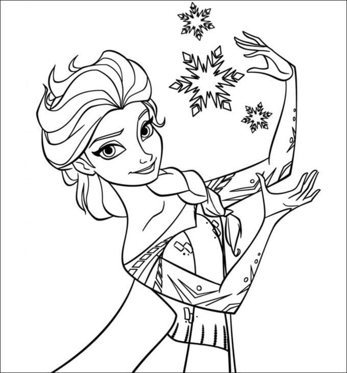 Frozen coloring page s