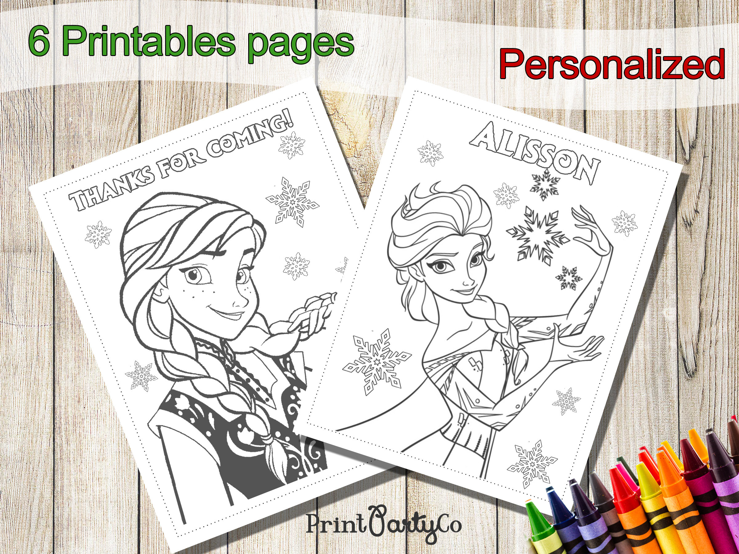 Frozen coloring pages frozen party favors frozen birthday party favor frozen coloring book frozen activities