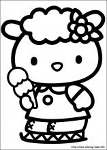 Hello kitty coloring pages on coloring