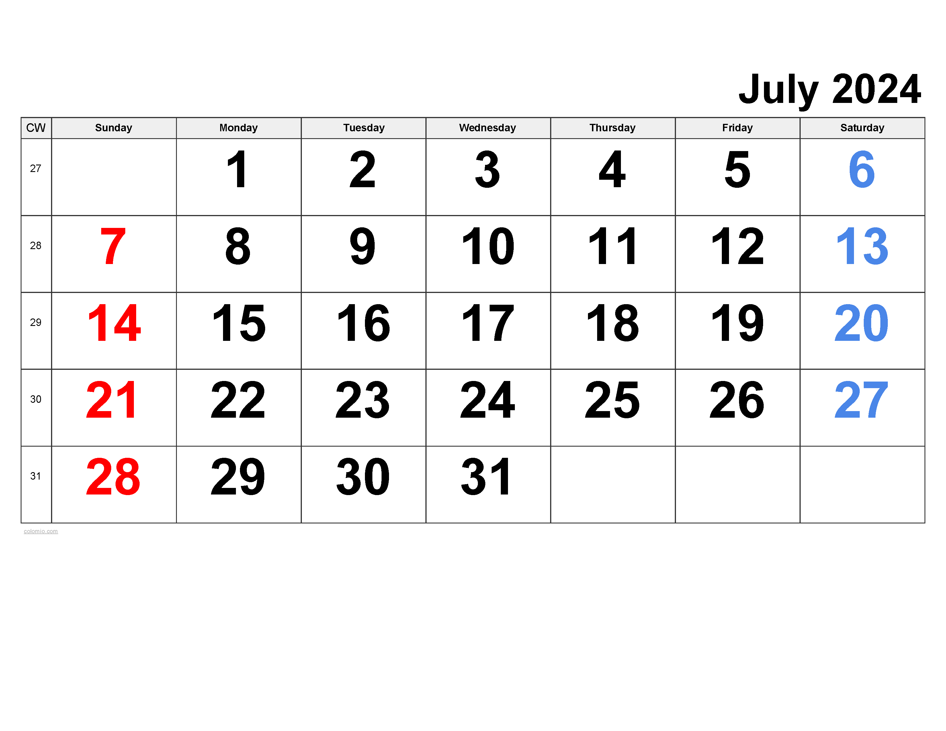 July calendar free printable pdf xls and png