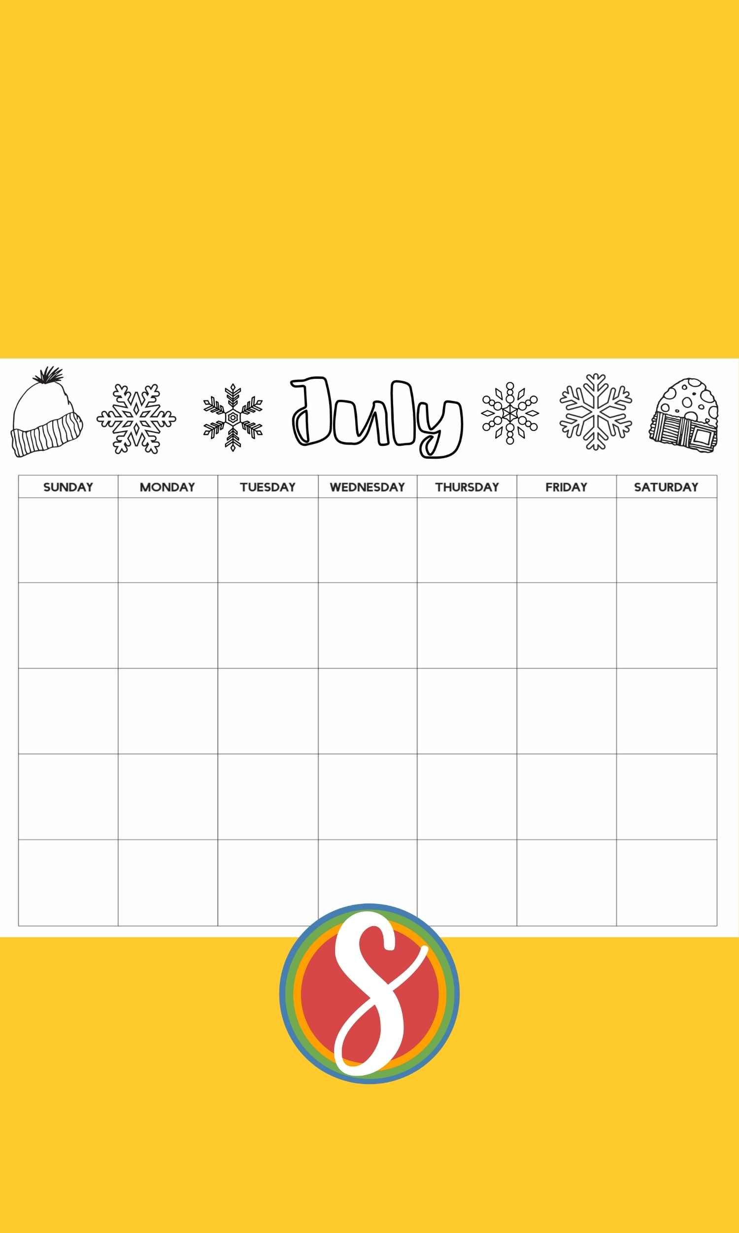 Free calendar printables