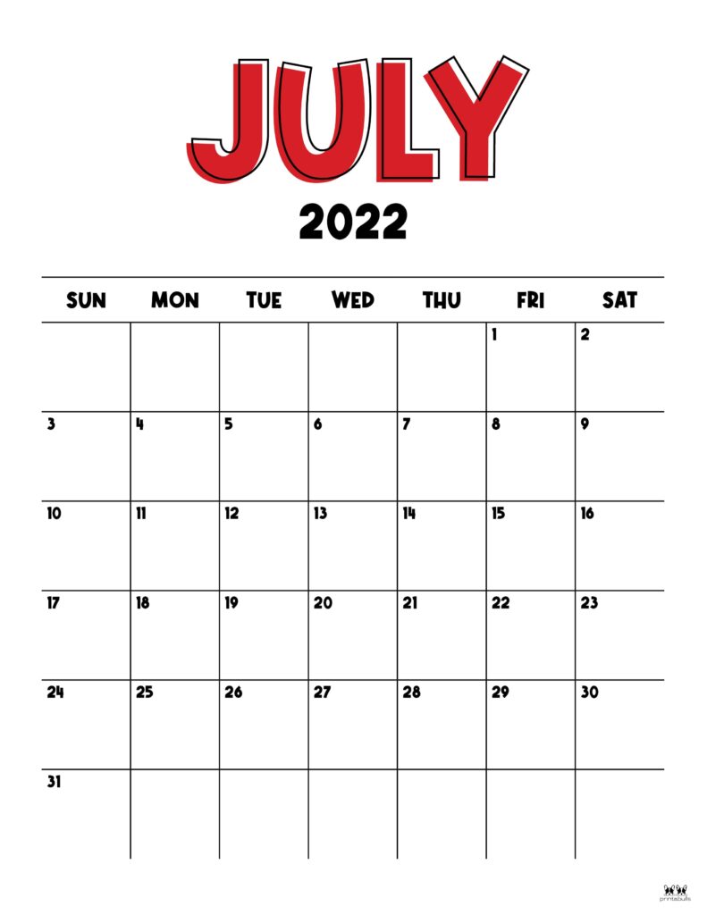 July calendars