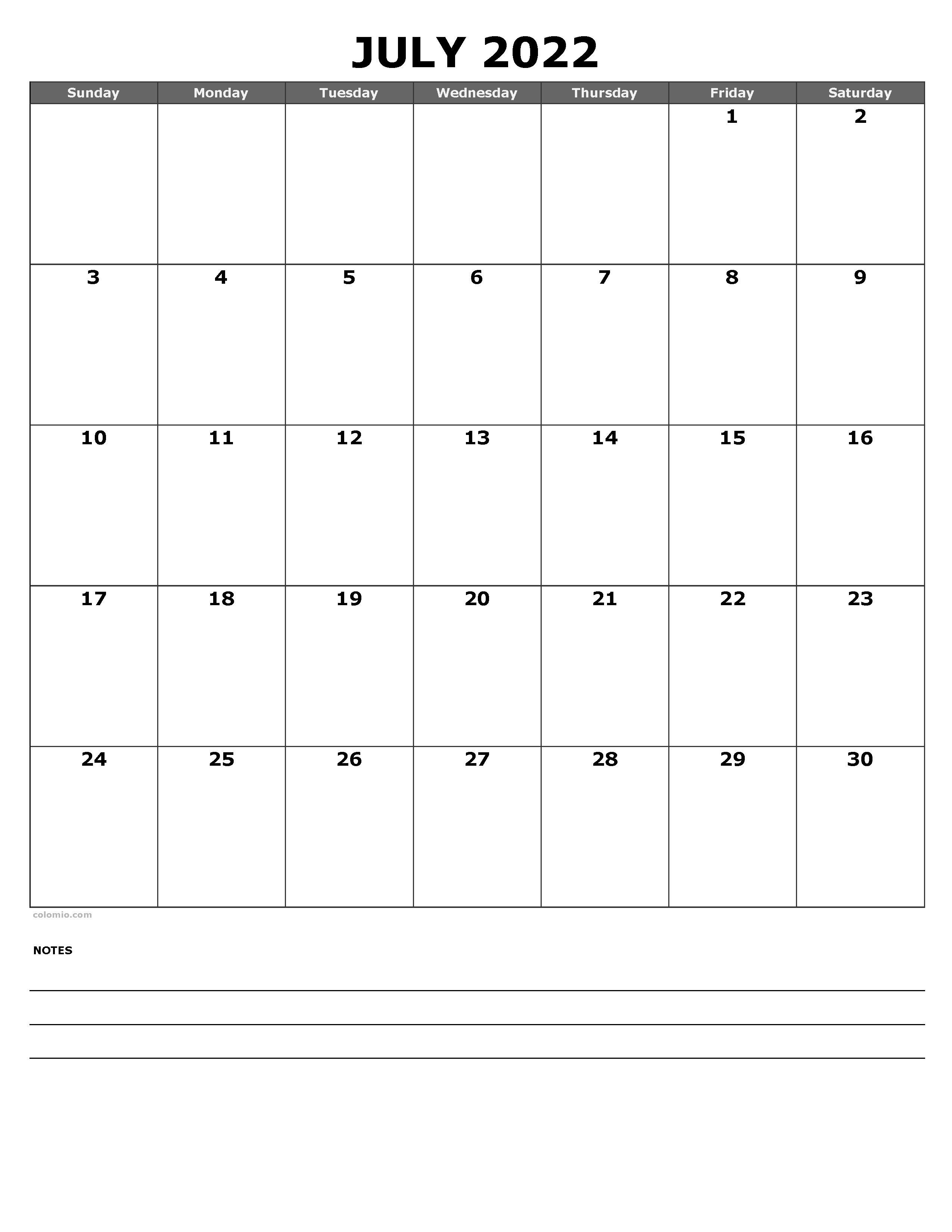 July calendar free printable pdf xls and png