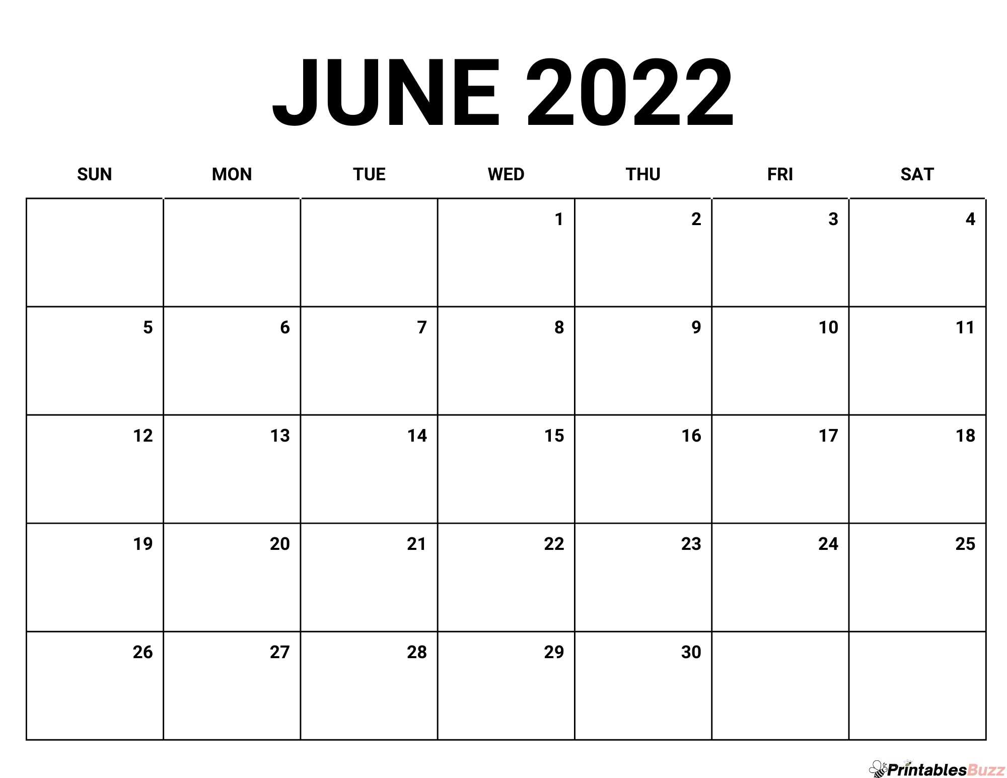 Cute june calendar printables free â