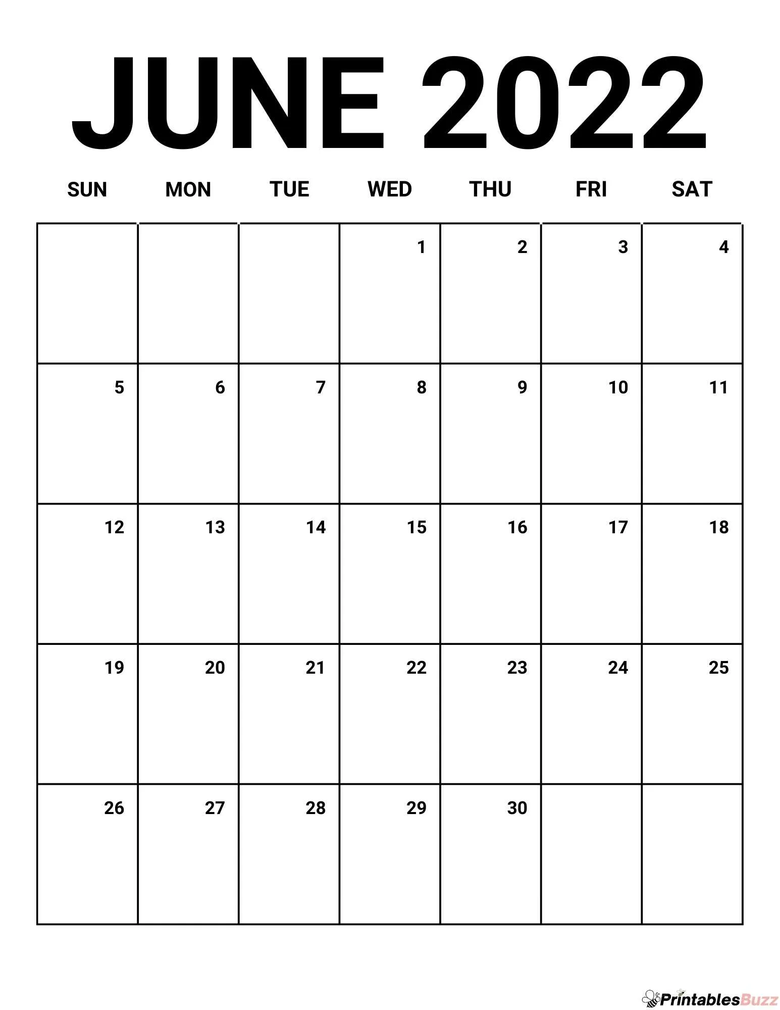 Cute june calendar printables free â