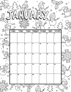 Printable coloring calendar for and woo jr kids activities childrens publishing