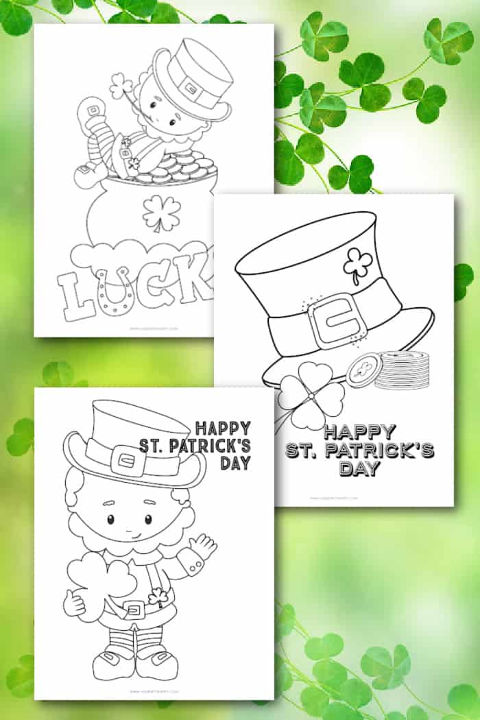 Printable leprechaun coloring page