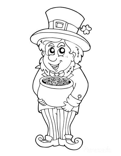 Free st patricks day coloring pages for kids adults