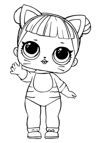 Lol doll baby cat coloring page free printable coloring pages