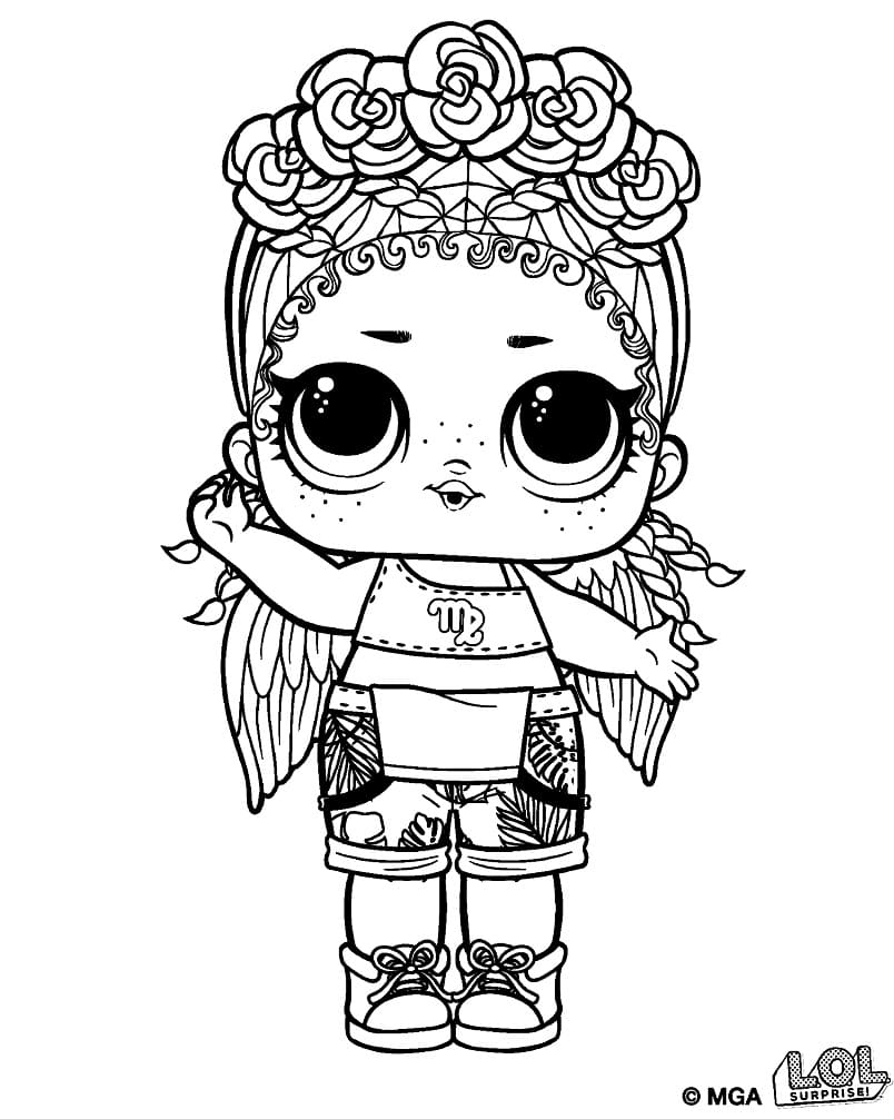 Earthy bb lol surprise doll coloring page