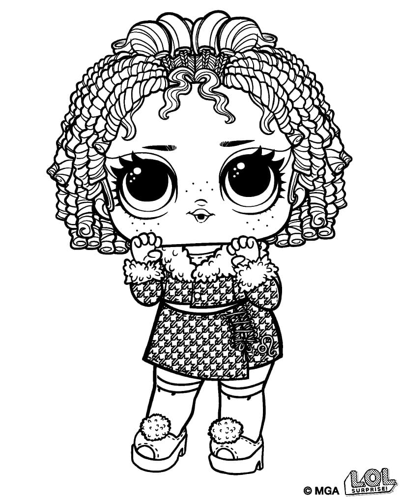 Rawr babe lol surprise doll coloring page