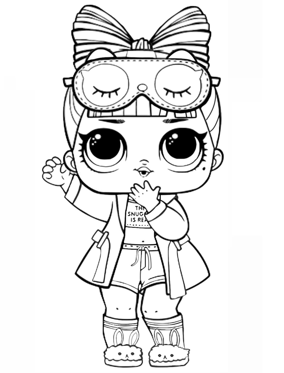 Snuggle babe lol surprise doll coloring page