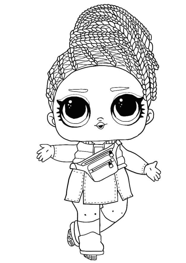 Figure lol surprise doll coloring page