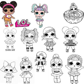 Lol surprise dolls coloring pages print in a format printable for kids