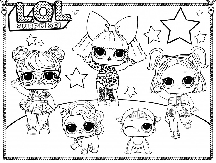 Lol surprise dolls coloring pages â free printable coloring page