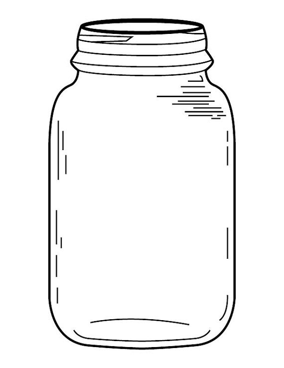 Mason jar colouring pages mason jar clip art colored mason jars mason jars