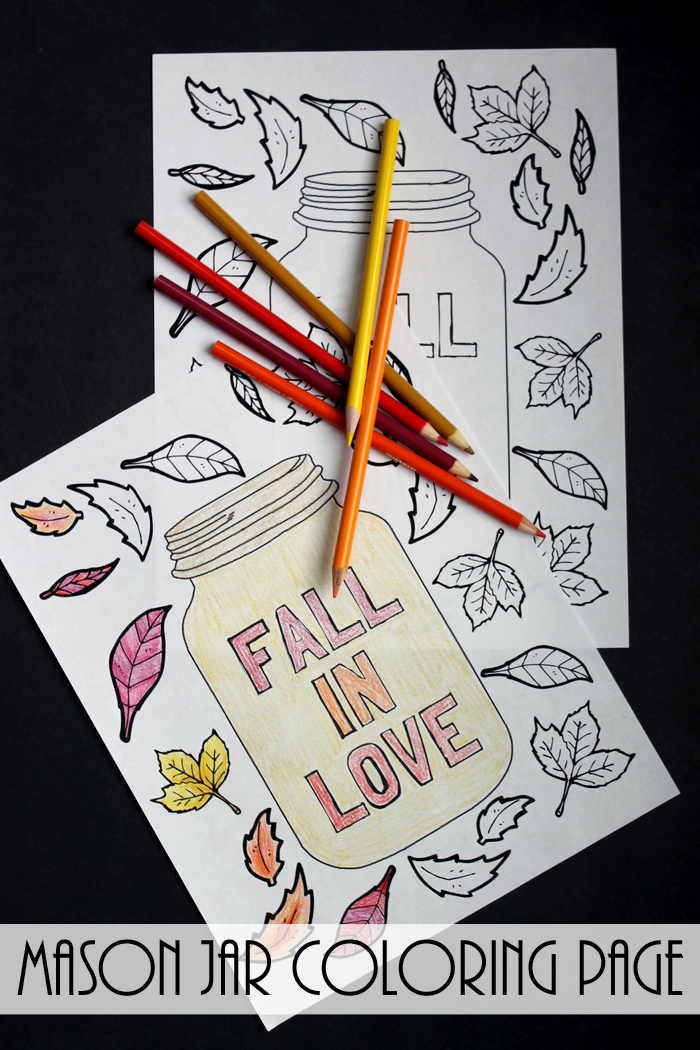 Mason jar coloring page