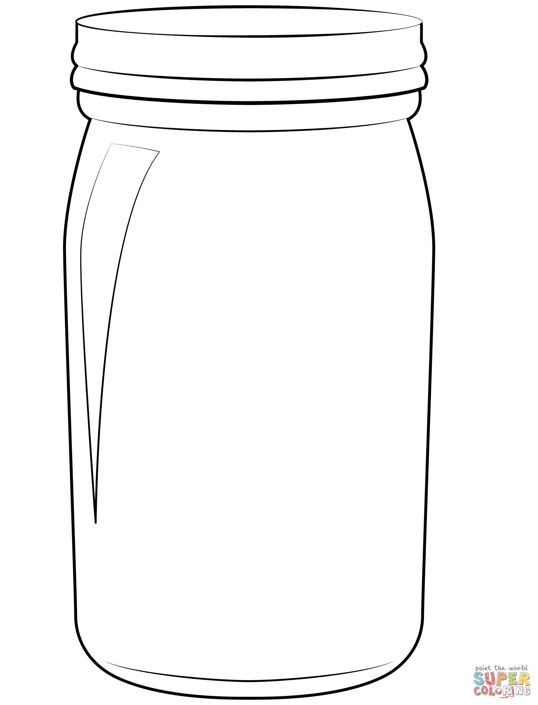 Mason jar coloring page free printable coloring pages