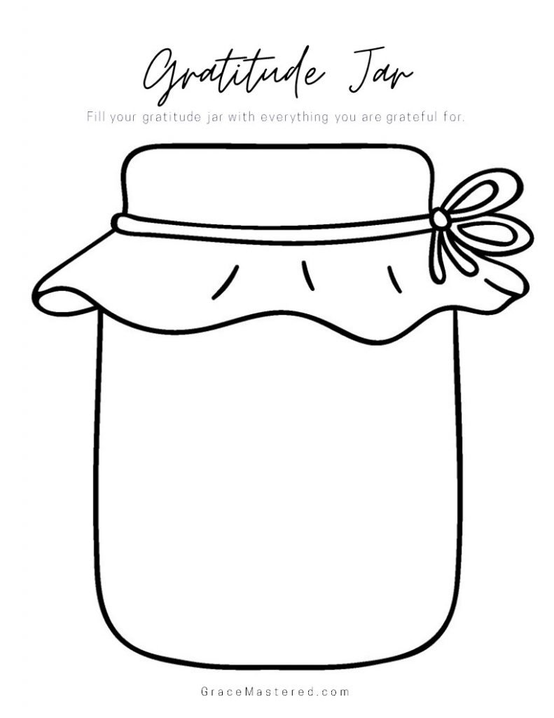 Gratitude jar printable worksheet ideas free printable