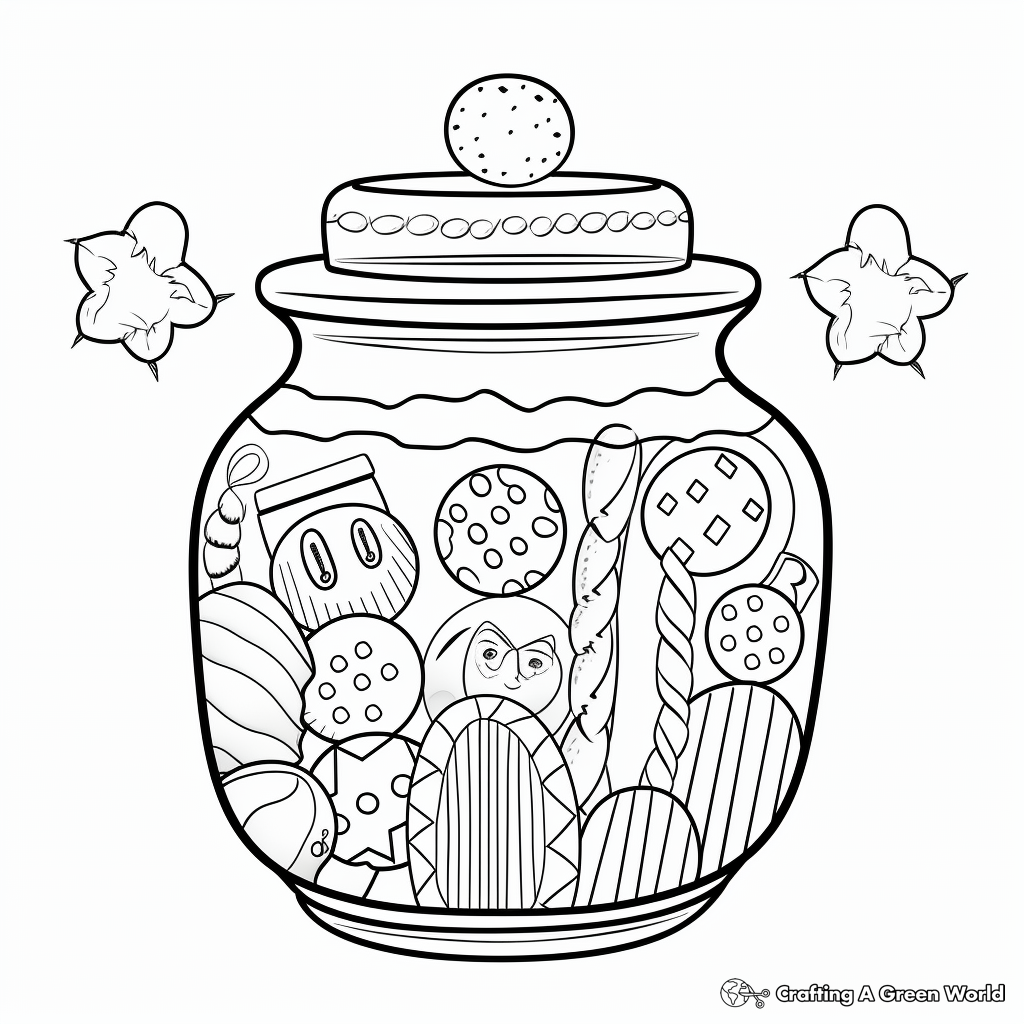 Candy jar coloring pages