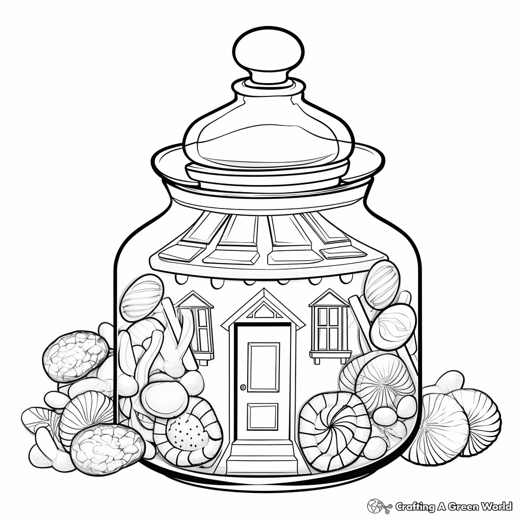 Candy shop coloring pages