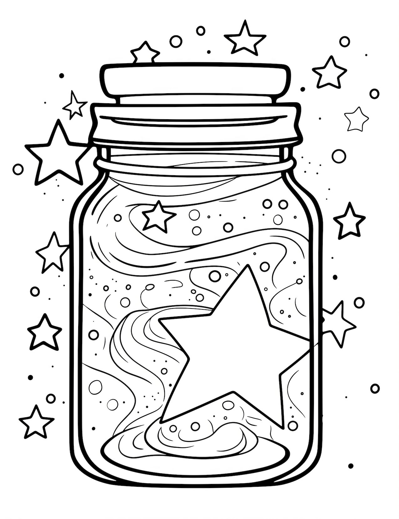 Twinkling star coloring pages for kids and adults