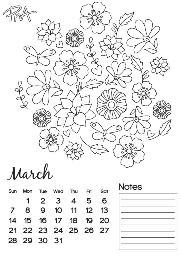 March free louring calendar