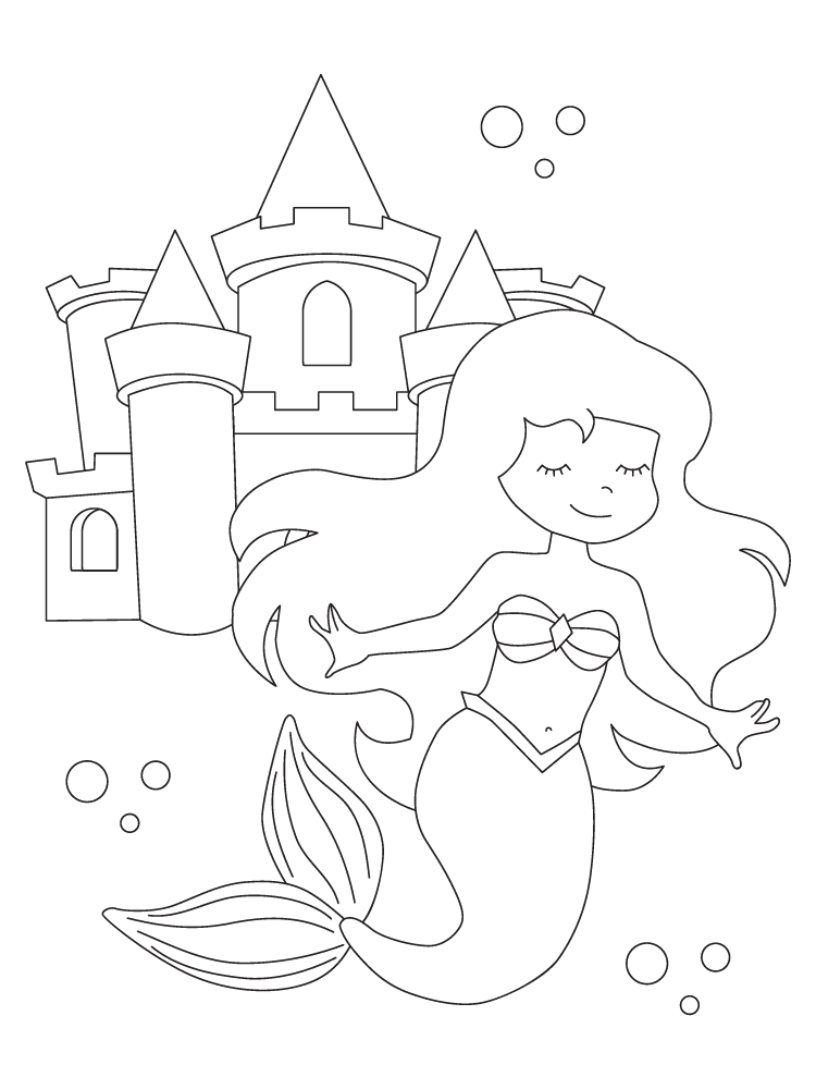 Free printable mermaid coloring pages