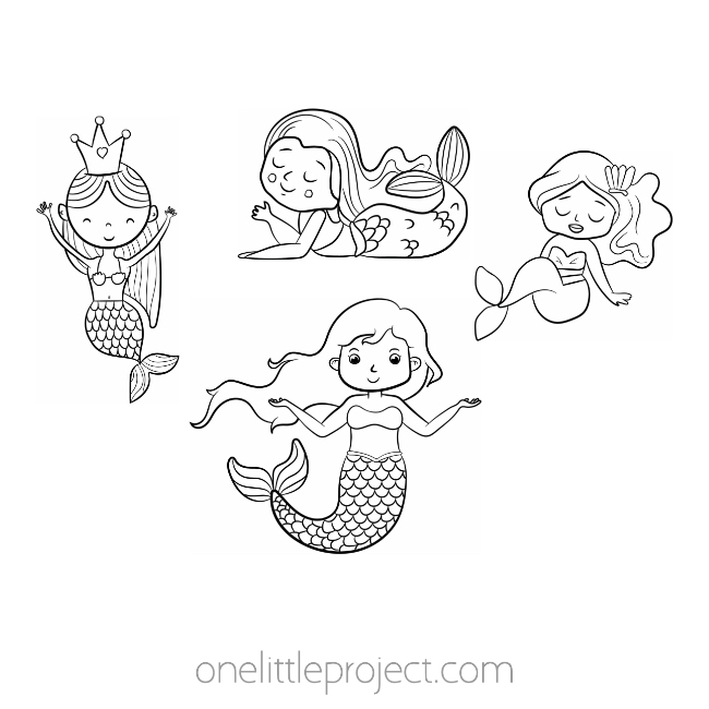 Free mermaid coloring pages printable mermaid coloring sheets