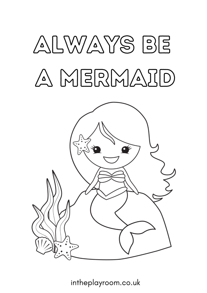 The cutest mermaid loring pages for kids