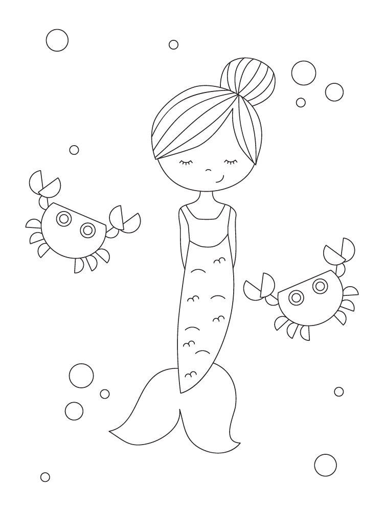 Free printable mermaid coloring pages