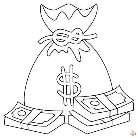 Engaging money coloring pages to teach kids about finance