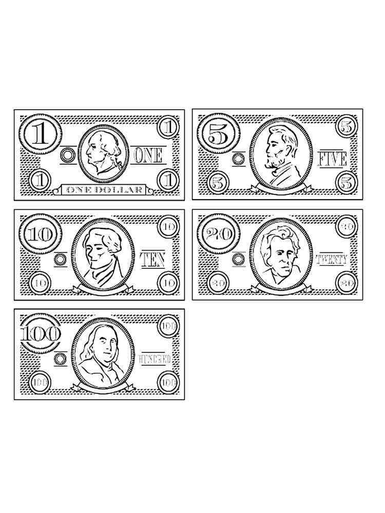 Money coloring pages