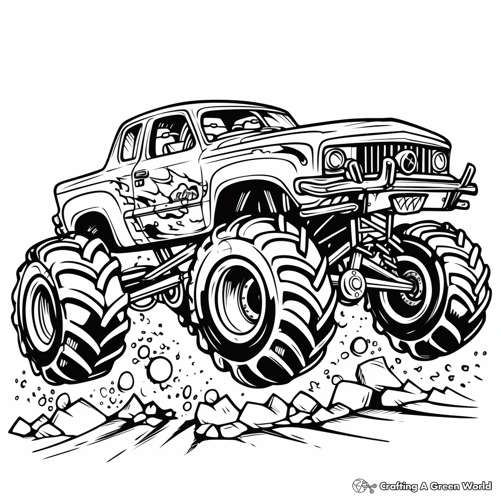 Monster truck coloring pages